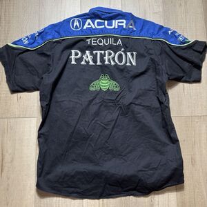 Patron Pit Crew Mens L Highcroft Acura Speedgear Racing Shirt Rare Jeff Hamilton